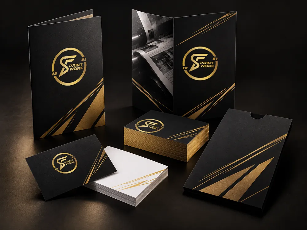 Konsep booklet, brochure, business card dan folder SF